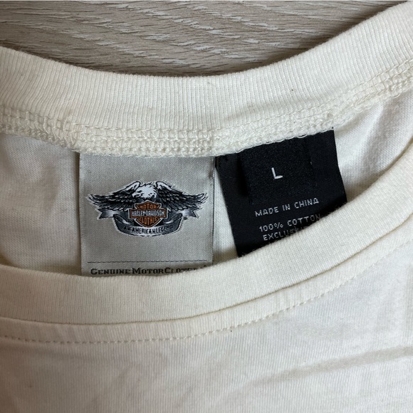 Harley-Davidson Long Sleeve Shirt Size L White - Picture 3 of 7
